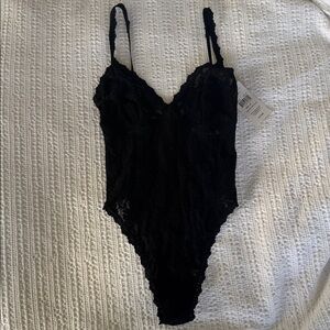 Hanky Panky Black Lace Thong bodysuit